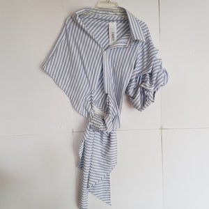 Donnee Par Dieu One Sleeve Striped Pirate Top